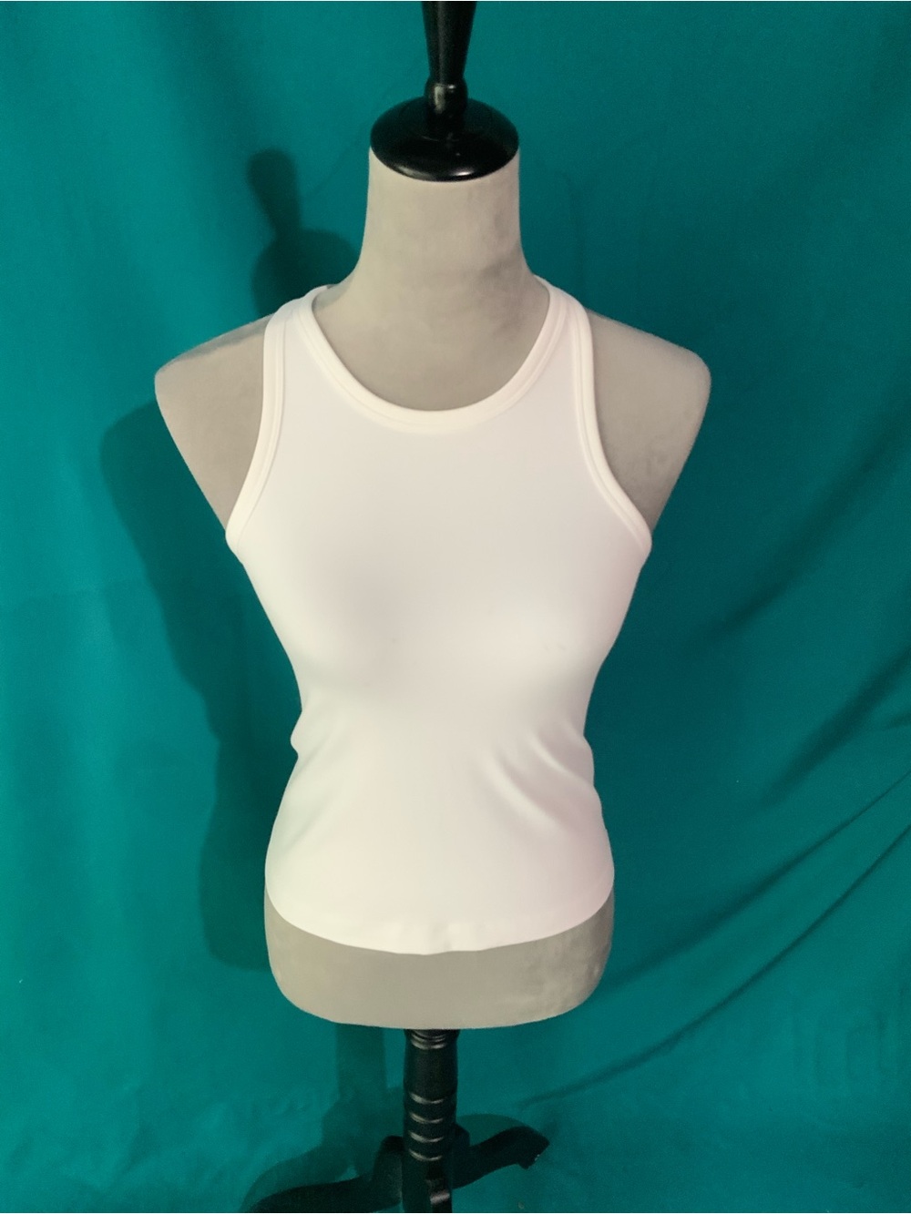 lululemon athletica Women's Waist Length White Racerback Tank